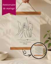 Cadeau Touchant et Significatif Fait au Québec à la main- Anniversaire de Mariage Personnalisable - Cadeau Québécois  - Idée cadeau inoubliable