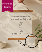 Oeuvre Cadre OSE SUFFISAMMENT - Cadre motivation fait au Québec - Cadeau Motivant pour ceux qui hésitent à se lancer