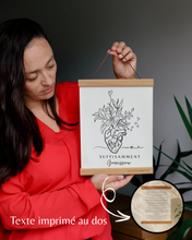 Cadeau Québécois Personnel Soignant | Infirmière Médecin | Merci Aide-Soignant | Art Mural Reconnaissance | Imprimé Encadré | Livraison Incluse | Fait à la main au Québec | "SUFFISAMMENT Dévoué"