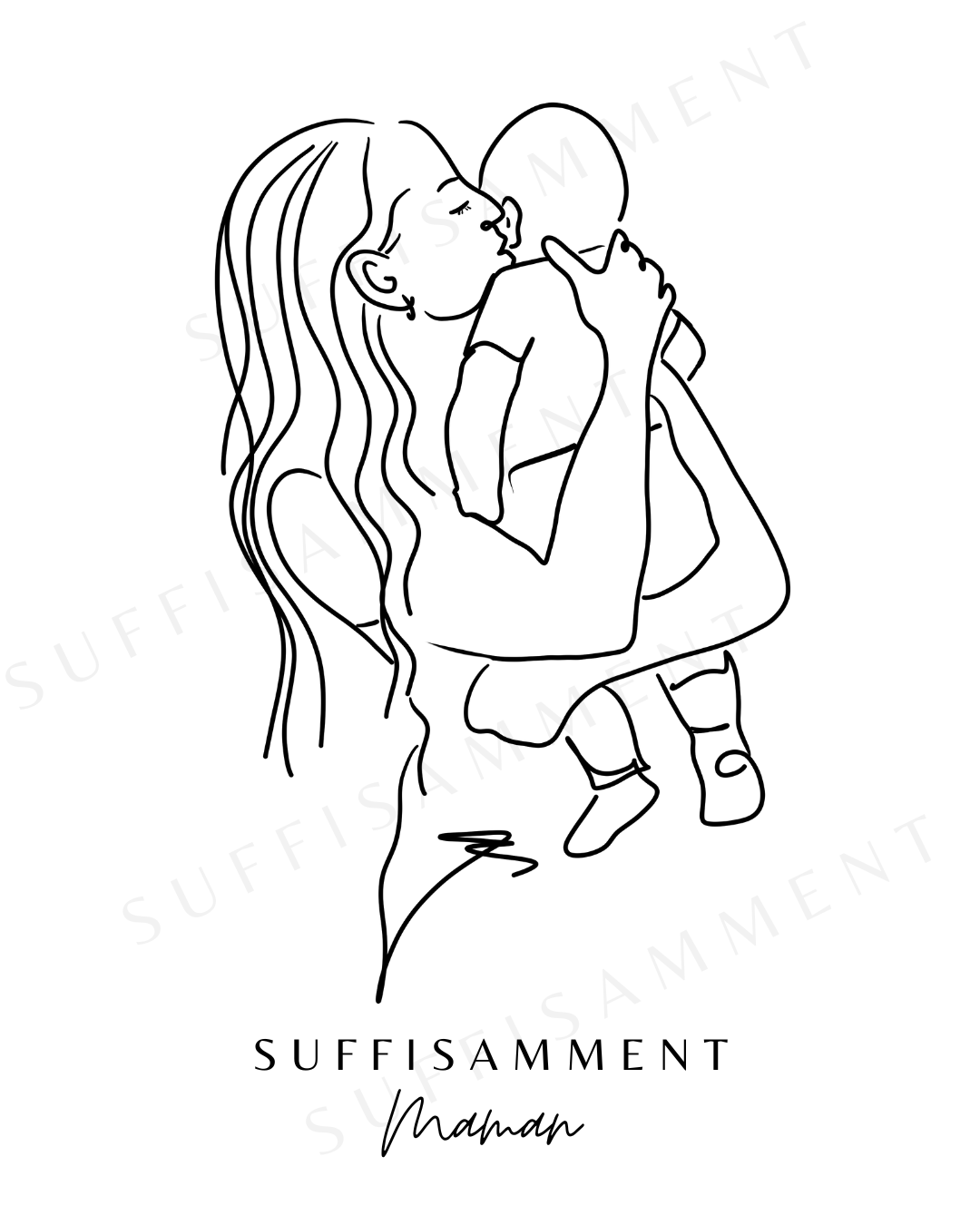 Cadeau Shower pour Toucher le Coeur d'une Nouvelle Maman Personnalisable - Cadeau Québec Fait à la main Personnalisé| Cadre Artistique Maman-Bébé avec Message Réconfortant | Idéal pour Shower, Naissance, Maternité