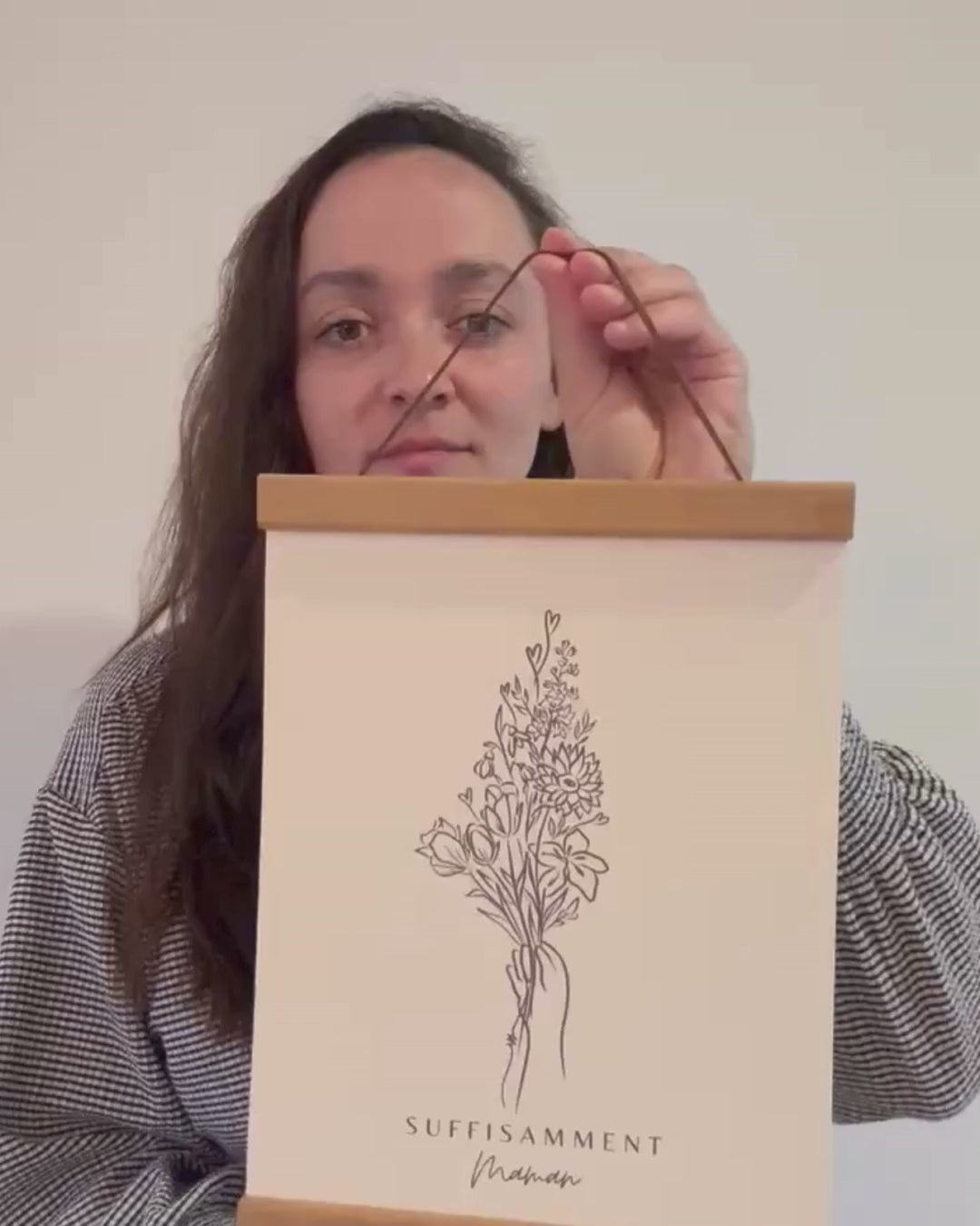 Cadeau pour Maman – Bouquet Éternel avec Message Émouvant | Cadre SUFFISAMMENT fait au Québec