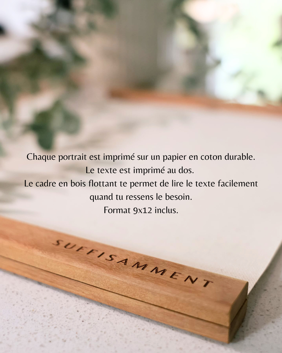 Cadeau Deuil Maman Papa Enfant | Portrait Personnalisé + Message Réconfort | Cadeau Perte Être Cher Hommage