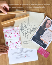 Cadeau Deuil Maman Papa Enfant | Portrait Personnalisé + Message Réconfort | Cadeau Perte Être Cher Hommage