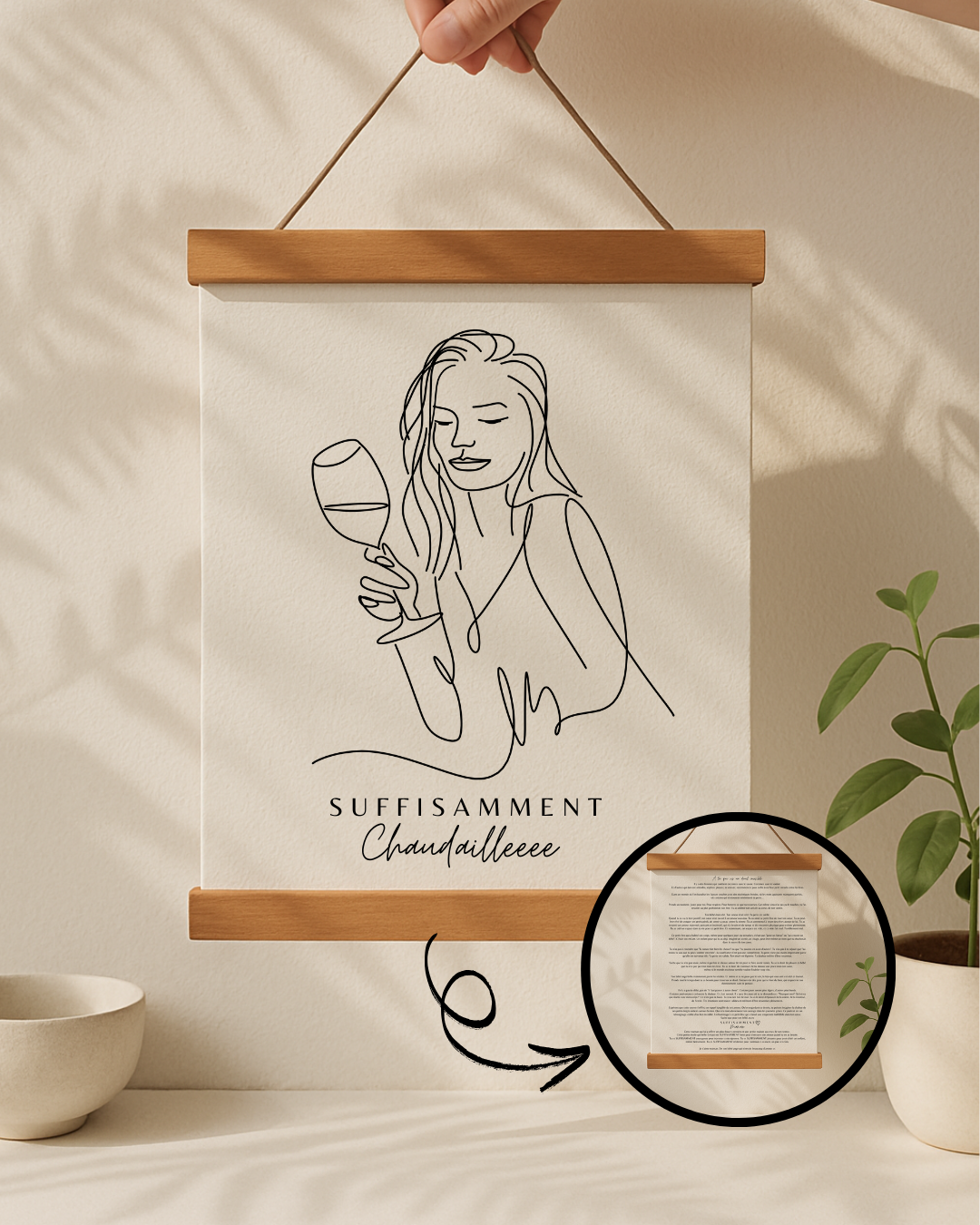 Cadeau Meilleure Amie Québec | Cadre Original Fait à la Main