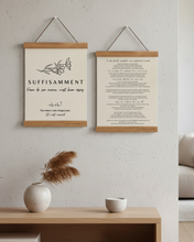 Cadre Citation Inspirationnel SUFFISAMMENT | Affiche Décoration Bien-Être fait au Québec | Idée Cadeau Maman Soeur Amie Perfectionniste