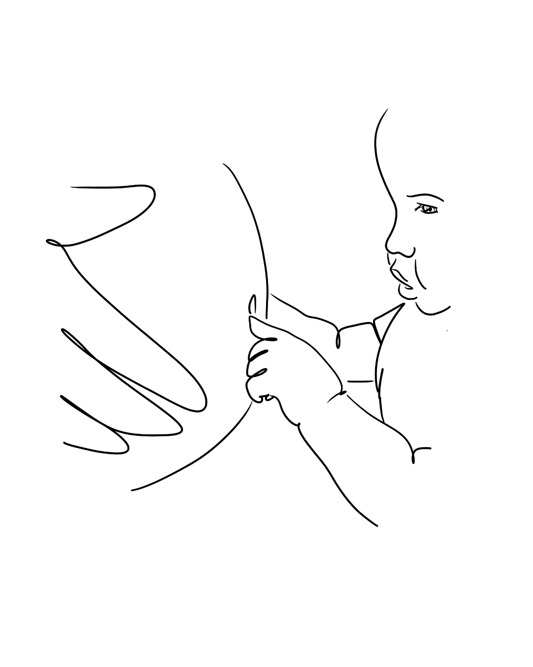 Dessin Tatouage Minimaliste Maman Bébé - Dessin aux Traits - Personnalisé Fleurs de Naissance